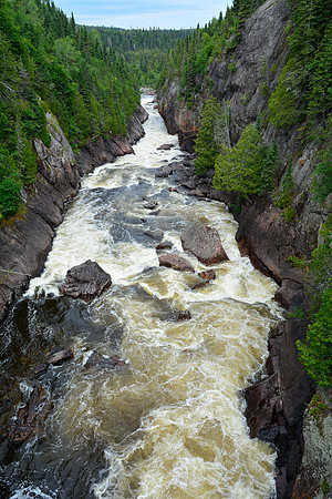 Chigamiwinigum Falls on the White River, Pukaskwa National Park