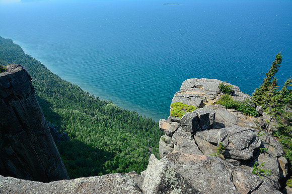 The cleft in the southwest side of the Giant, Sleeping Giant Provincial Park