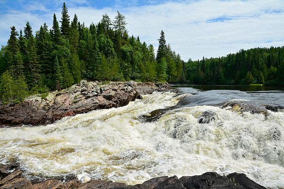 Hood Falls on the White River, Pukaskwa National Park