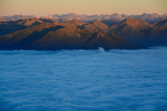 Sunrise on Monte Pascolo from Rifugio Plose
