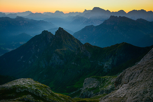 Sunrise from Rifugio Mulaz