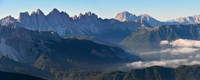 The Odle from Rifugio Plose, with Sassolungo on the right