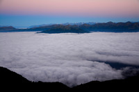 Monte Pascolo before sunrise from Rifugio Plose