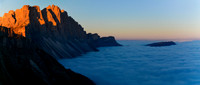 Sunrise on the Odle from the Col di Poma