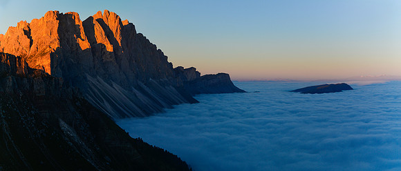 Sunrise on the Odle from the Col di Poma