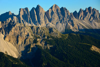 Sunset on the Odle from Rifugio Plose