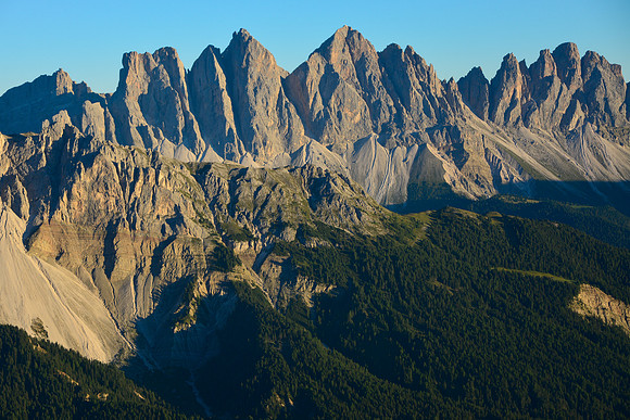 Sunset on the Odle from Rifugio Plose