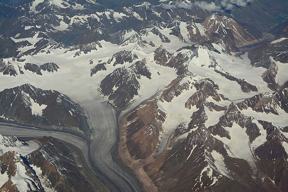 Flight over the Himalaya from Delhi to Leh