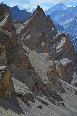 Looking south on the descent from the Singge La, Lamayuru to Tso Moriri Trek