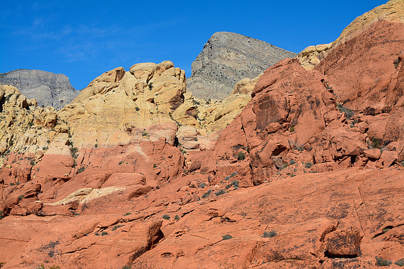 The Calico Hills with Turtlehead Peak in the distance, Red Rock Canyon National Conservation Area