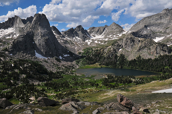 Pingora Peak and Lonesome Lake, Cirque of the Towers, Wind River Range