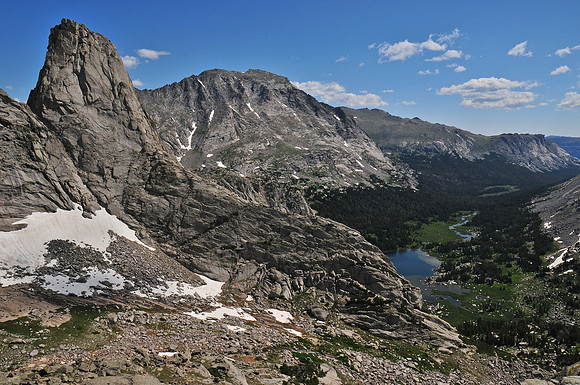 Pingora Peak and Lonesome Lake, Cirque of the Towers, Wind River Range