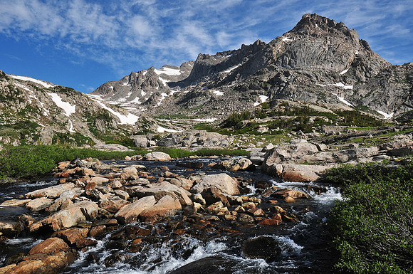 Peak 12456 north of Wall Lake, Wind River Range
