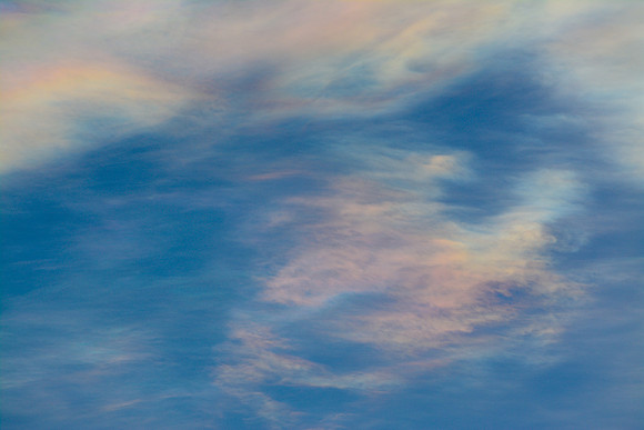 Iridescent clouds