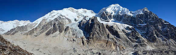 Kabru from Oktang, with Kanchenjunga at the far left