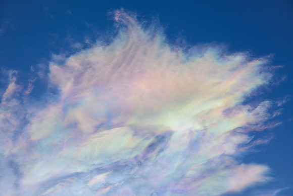 Iridescent clouds above Wedge Peak