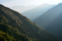 Looking up the valley of the Ghunsa Khola from Amjilosa