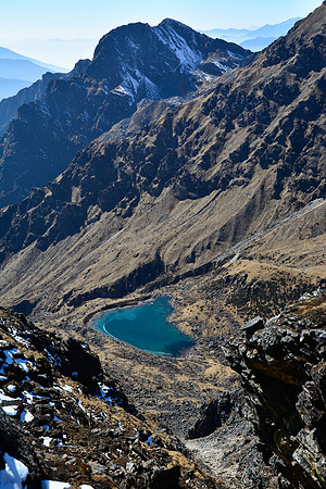 Looking southwest just before Sinelapche Bhanjyang