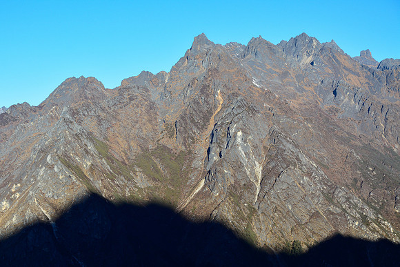 The mountains west of Phale from the campsite between the Sele La and the Mirgin La