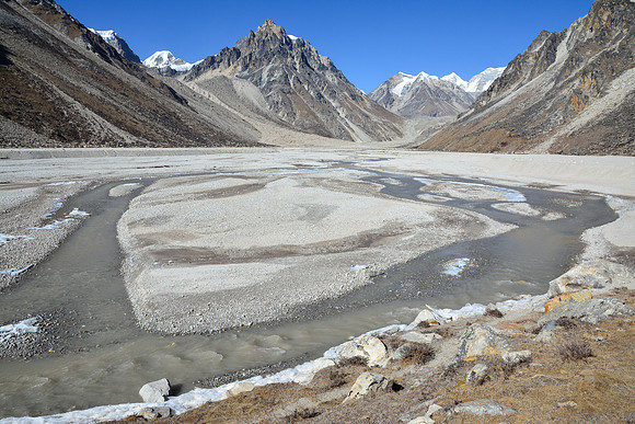 The gravel flats at Lhonak