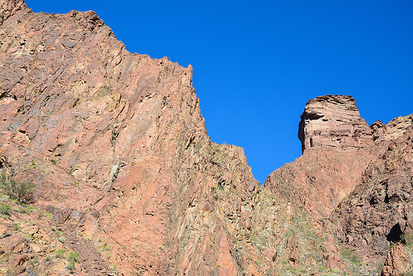 Looking up from the North Kaibab Trail near Phantom Canyon