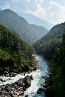 The confluence of the Ghunsa Khola and the Tamor River