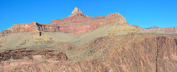Zoroaster Temple from the Tonto East Trail between Cremation Canyon and Lonetree Canyon