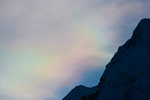 Iridescent clouds above Wedge Peak