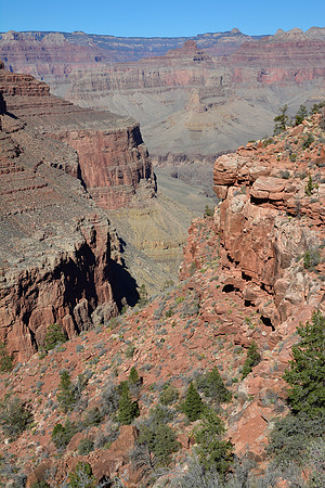 Looking down Hermit Gorge from below Santa Maria Spring