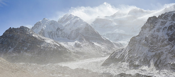 The north face of Kanchenjunga and the Kanchenjunga Glacier from Pangpema