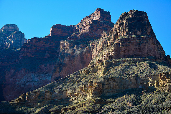 Looking up to the Alligator from the west side of Salt Creek, with Mojave Point at the top left