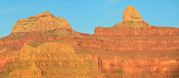 Sunset on Brahma Temple and Zoroaster Temple from Plateau Point