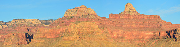 Sunset on Brahma Temple and Zoroaster Temple from Plateau Point