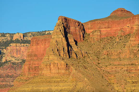 Sunset on The Howlands Butte from the west side of Lonetree Canyon