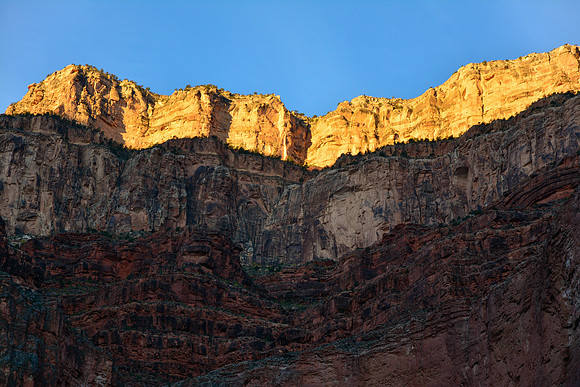 Sunrise on  Eremita Mesa from the Hermit Creek campsite