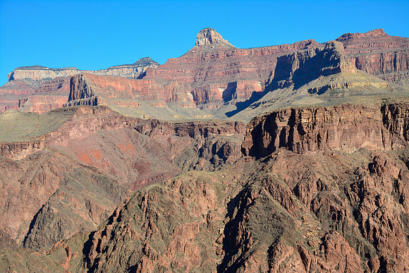 Zoroaster Temple from the South Kaibab Trail below the Tipoff