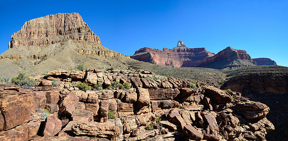 Summer Butte and Zoroaster Temple from the Clear Creek Trail