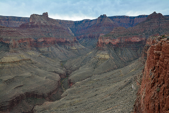 Looking up Hance Creek from the east side of Horseshoe Mesa