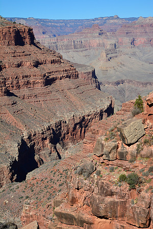 Looking down Hermit Gorge near the top of the Hermit Trail