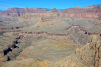Hermit Creek (left) and Ninetyfour Mile Creek (right) flow into the Colorado River