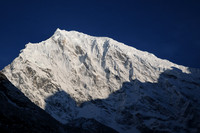 Sunrise on Langtang Lirung, from the Lirung Valley