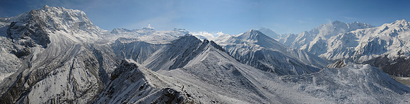 Looking east from the summit of Kyanjin Ri