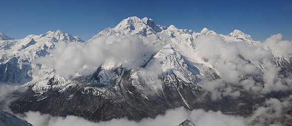 Naya Kanga from the summit of Kyanjin Ri
