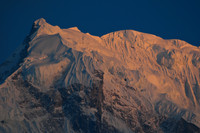 Sunrise on Langtang Lirung, from the Lirung Valley