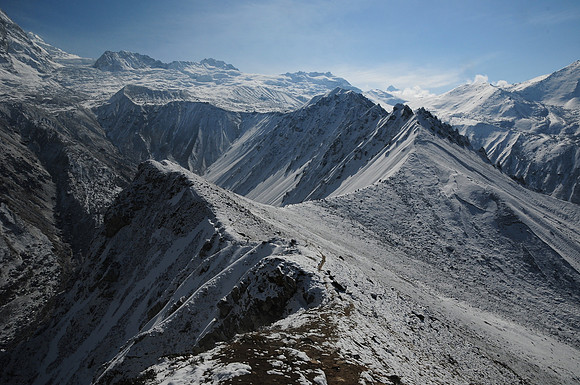 Looking east from the summit of Kyanjin Ri