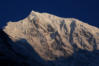 Sunrise on Langtang Lirung, from the Lirung Valley