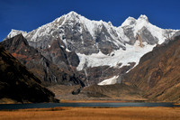 Rondoy and Jirishanca from Jahuacocha, Huayhuash Circuit