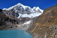 Rondoy and Jirishanca from the ridge above Solteracocha, Huayhuash Circuit