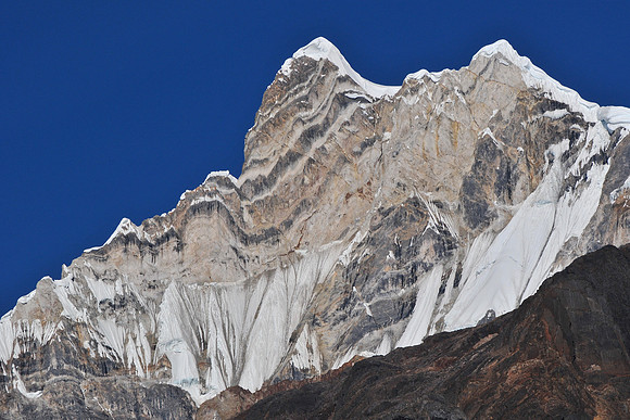 Yerupaja Chico from Jahuacocha, Huayhuash Circuit