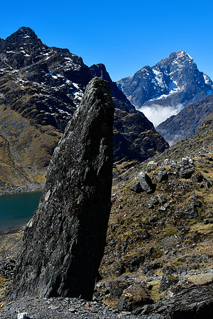 Looking down the Livinosa Valley from above Laguna Livinosa